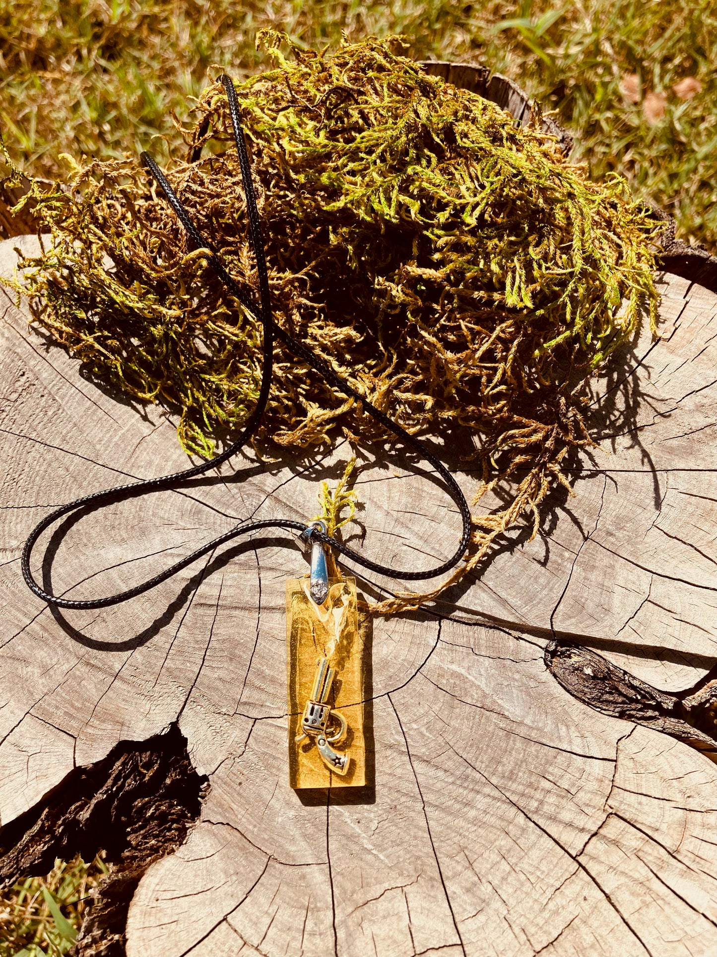 Smoking Gun Resin Necklace