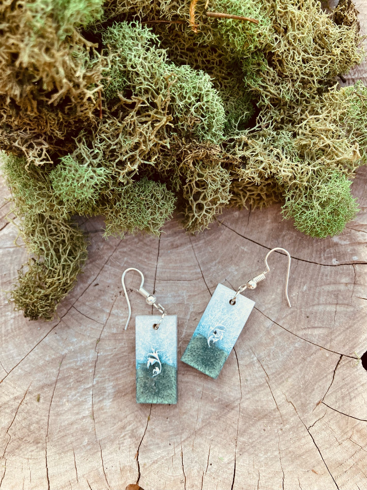 Mystic Forest Resin Earrings ( small )